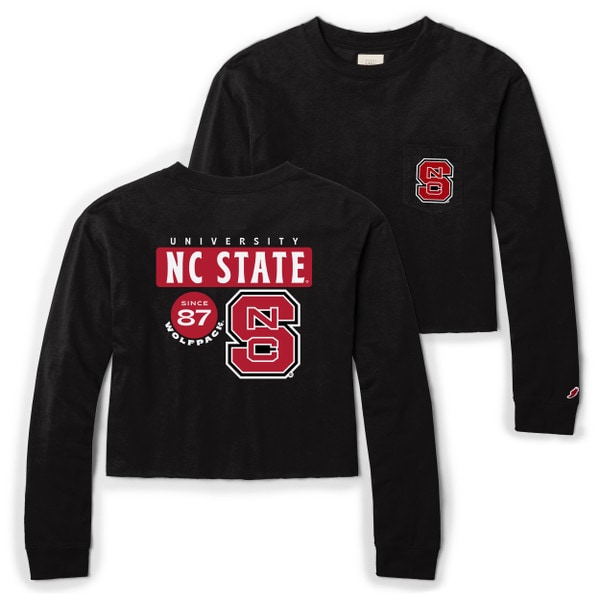 Black Ladies Long Sleeve Midi Tee -